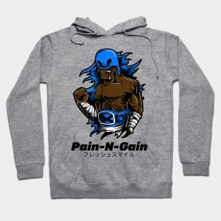 Pain-N-Gain Work Hard Play Harder Wrestler Hoodie